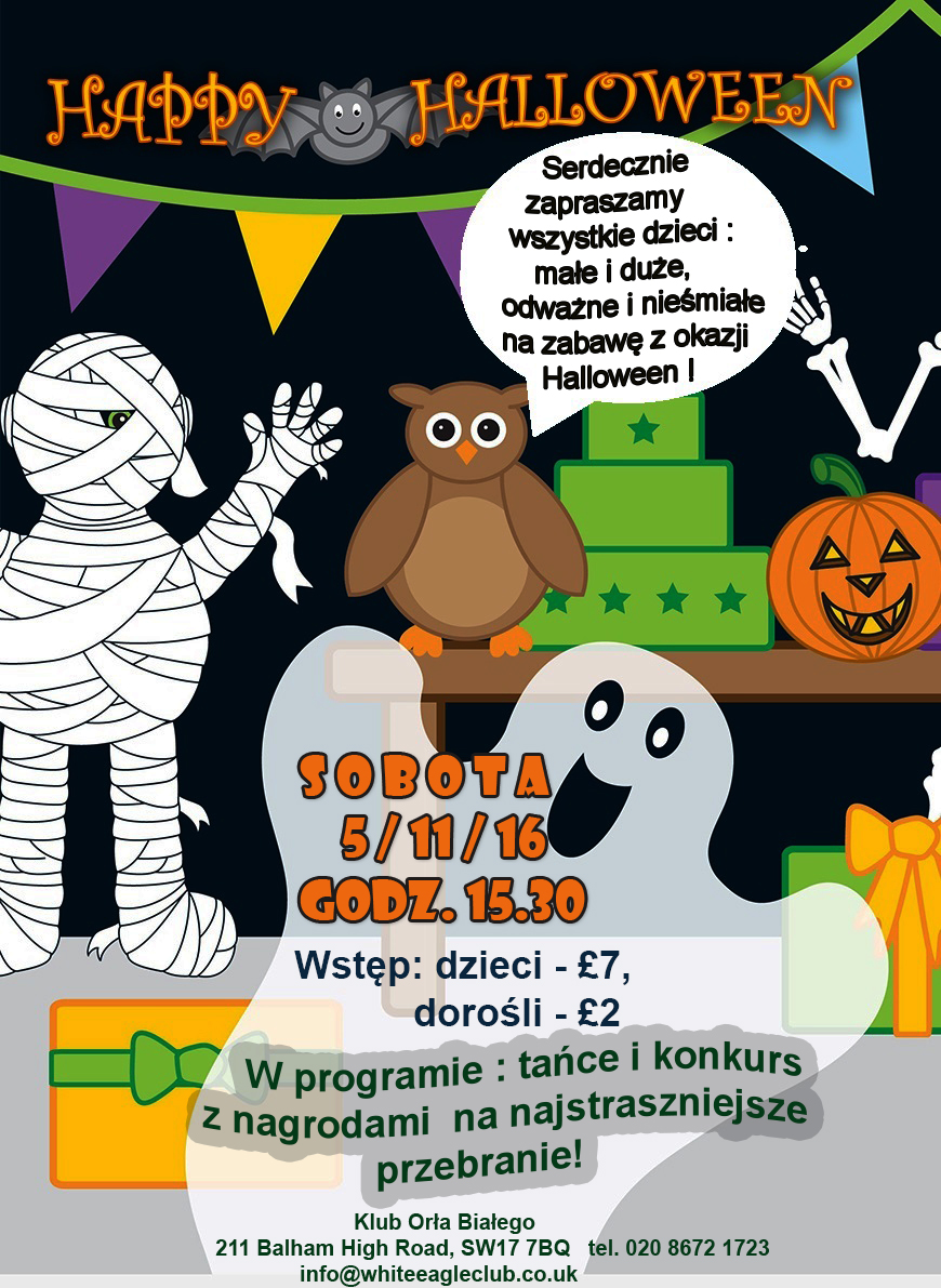 Happy Halloween 2016 dla dzieci w Londynie