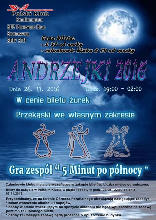 Andrzejki 2016 w Southampton