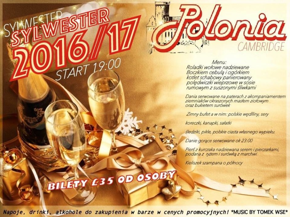 Sylwester 2016/17 @ Polonia w Cambridge