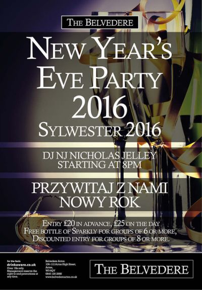 Sylwester 2016 @ The Belvedere w Londynie